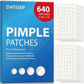 DATISEP Pimple Patches for Face, 640 Count Hydrocolloid Acne Patches for Face, 4 Sizes Zit Patch for Covering, Blemishes and Breakouts, Dots Stickers with Salicylic Acid, Tea Tree Oil & Calendula Oil