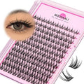 MOONKALI Natural Lash Clusters Wispy Fairy Eyelash Extensions 10-16MM CC Curly Manga Eyelash Clusters 120Pcs Individual Versatile DIY Lash Extension, Black