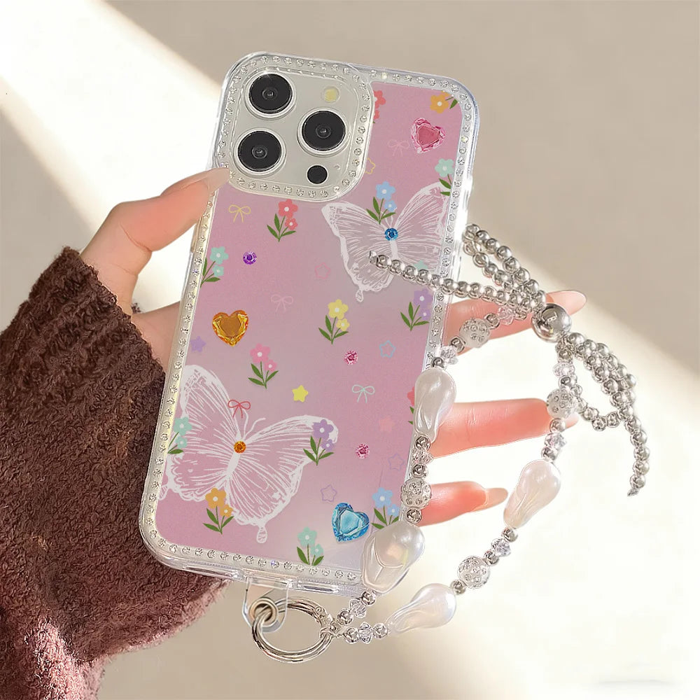 Heart-Shaped Leopard Print Phone Case For iPhone 16 Pro Max 17 Pro 13 16 14 15 17 12 Air 11 Shockproof Funda Cover Transparent