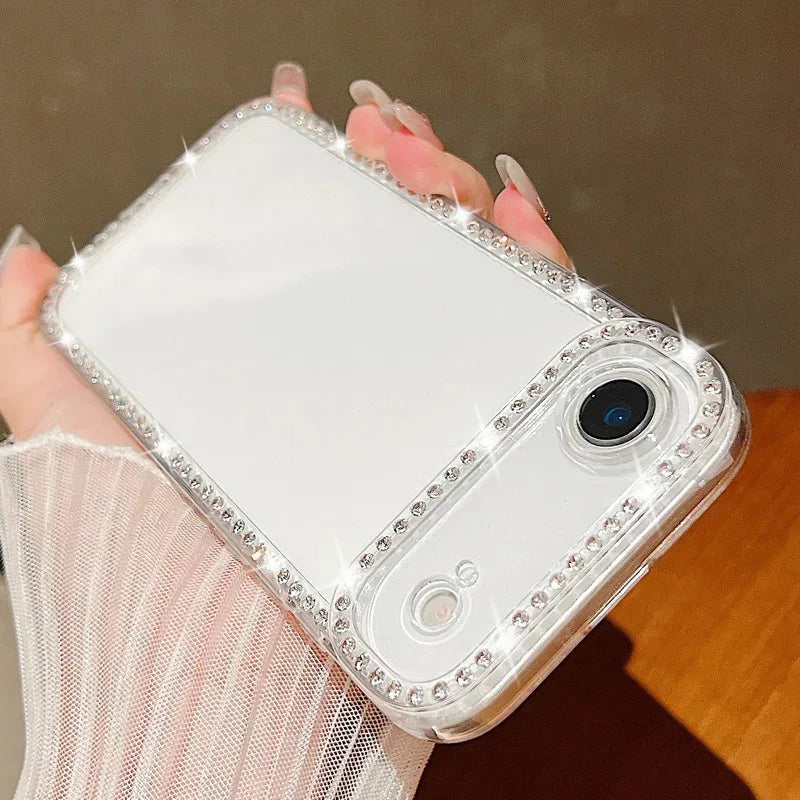 Silicone Diamond Phone Cases For iPhone 17 17Air Air 17Pro Pro Max 17ProMax ProMax Case Soft Transparent Cover Carcase Fundas