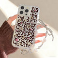 Heart-Shaped Leopard Print Phone Case For iPhone 16 Pro Max 17 Pro 13 16 14 15 17 12 Air 11 Shockproof Funda Cover Transparent